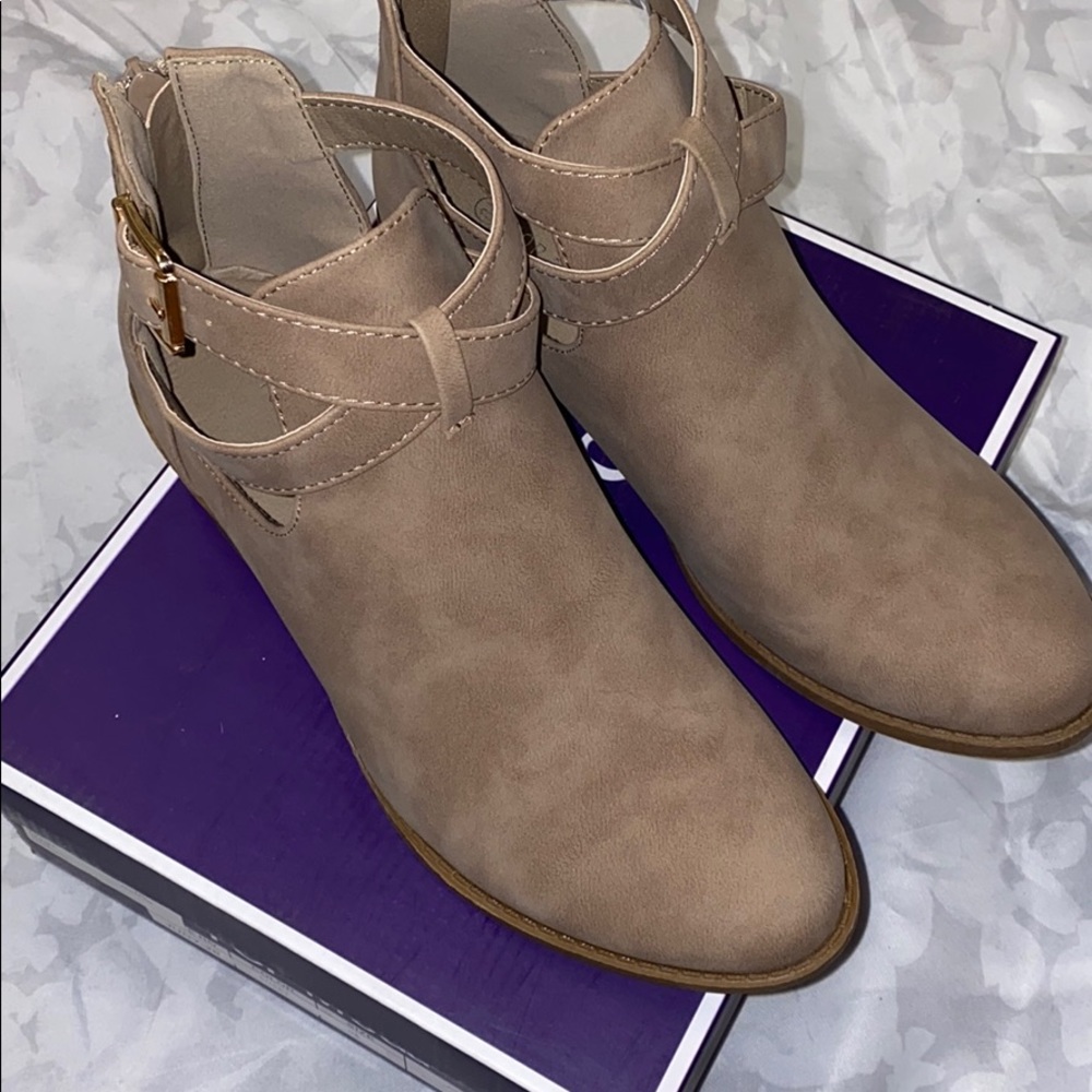 Suede booties. New. Size 8.5